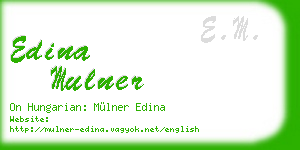 edina mulner business card